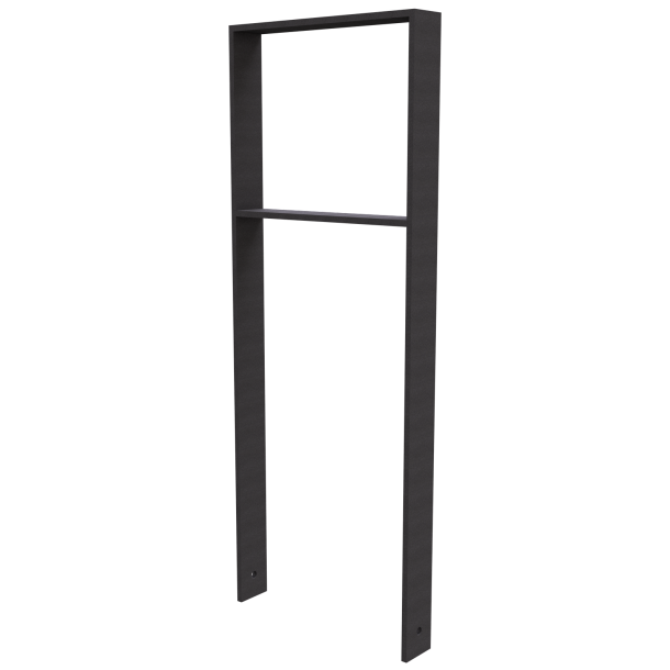 Lean-on hoop of flat bar steel | 80 x 12 mm | with cross bar | total width: 450 mm | hot-dip galvanized and coated DB 703